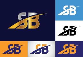 vector de diseño de logotipo de letra inicial sb. símbolo del alfabeto gráfico para la identidad empresarial corporativa