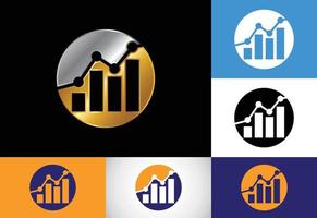 plantilla de vector de diseño de logotipo de contabilidad y finanzas de variación de color múltiple