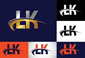 Initial Monogram Letter L K Logo Design Vector Template. LK Letter Logo Design