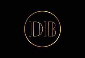 vector de diseño de logotipo de letra inicial db. símbolo del alfabeto gráfico para la identidad empresarial corporativa