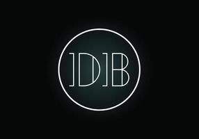 vector de diseño de logotipo de letra inicial db. símbolo del alfabeto gráfico para la identidad empresarial corporativa