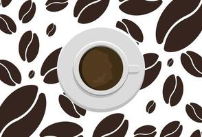ilustración de diseño plano de las plantillas del día internacional del café, diseño adecuado para carteles, fondos, tarjetas de felicitación, temática del día internacional del café vector