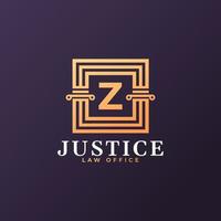 Law Firm Letter Z Logo Design Template Element vector