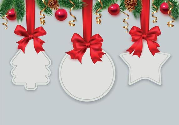 Christmas Labels Realistic Set