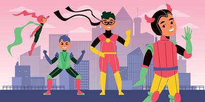 Superhero Kids Background