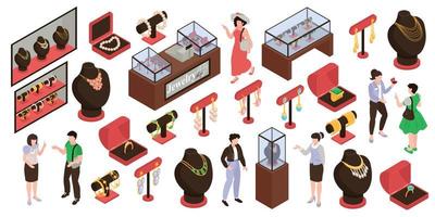 Jewelry Shop Set vector