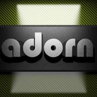 adorn word of iron on carbon photo