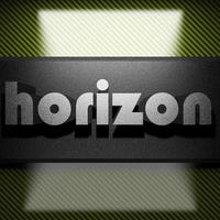 horizon word of iron on carbon photo