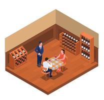 Wine Isometric Composition vector