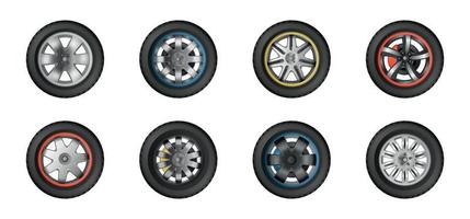 Tires Realistic Set vector