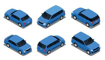 Car Accidents Isometric Set vector