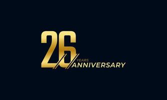 26 Year Anniversary Celebration Vector. Happy Anniversary Greeting Celebrates Template Design Illustration vector