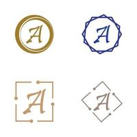 letter A logo vector