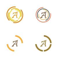 letter A logo vector