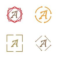 letter A logo vector