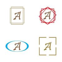 letter A logo vector