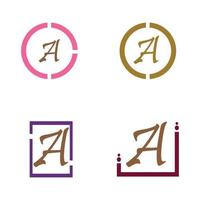 letter A logo vector