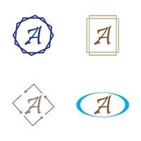 letter A logo vector