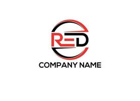 RED Letter Logo Design with Creative Modern initial icon template vector