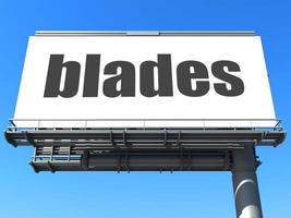 blades word on billboard photo
