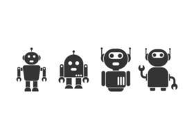 Robot icon design template vector isolated illustration