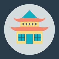 Trendy Pagoda Concepts vector