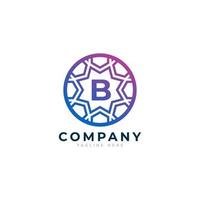 Letter B Inside Circle Shape Logo Design Template Element vector