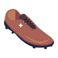Running footwear, isometric icon of sports shoe vector