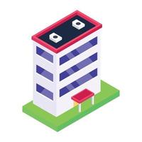 Trendy unique isometric icon of condo vector