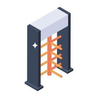 Trendy unique isometric style icon of revolving gate vector