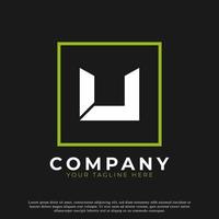 letra simple u dentro del logotipo cuadrado moderno. utilizable para logotipos comerciales y de marca. vector
