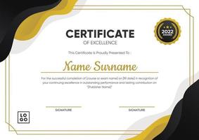 Certificate Template for University or Seminar Event vector