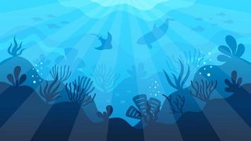 Beautiful Underwater Background vector