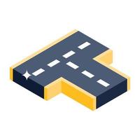 Road lights in isometric trendy icon vector