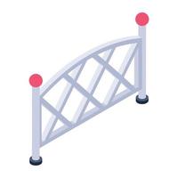 Palisade in isometric editable icon vector