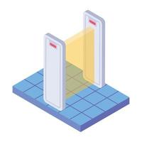Automatic turnstile in isometric style icon vector