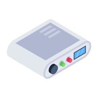 An amplifier device isometric icon vector