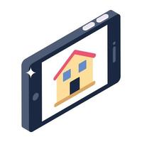 Property application trendy isometric icon vector