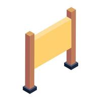 Palisade in isometric editable icon vector