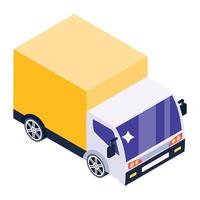 Lorry in isometric editable icon vector