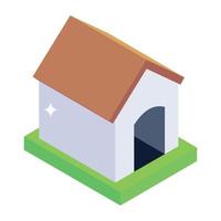 Building in isometric editable icon vector