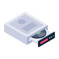 A Dvd Player Isometric Icon Design