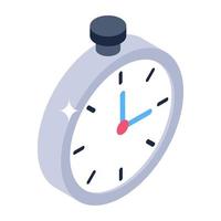 Isometric vector of stopwatch, countdown timer