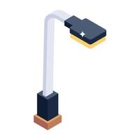 Light pole in isometric trendy icon vector