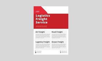 logistic service flyer design. air freight logistic service flyer, poster design. vector