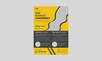 Business Conference Flyer Template Design. Conference poster leaflet design. Business or Corporate Conference Flyer Design. cover, poster, a4 size, flyer vector