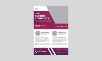 Business Conference Flyer Template Design. Conference poster leaflet design. Business or Corporate Conference Flyer Design. cover, poster, a4 size, flyer vector