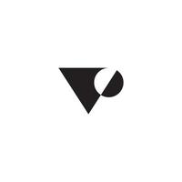 logotipo de triángulo sobre fondo blanco. vector