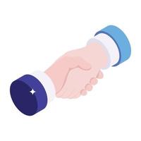 Trendy editable isometric icon of partnership vector