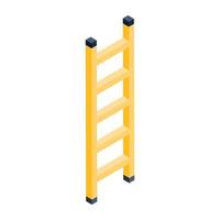 Trendy isometric icon design of step ladder vector